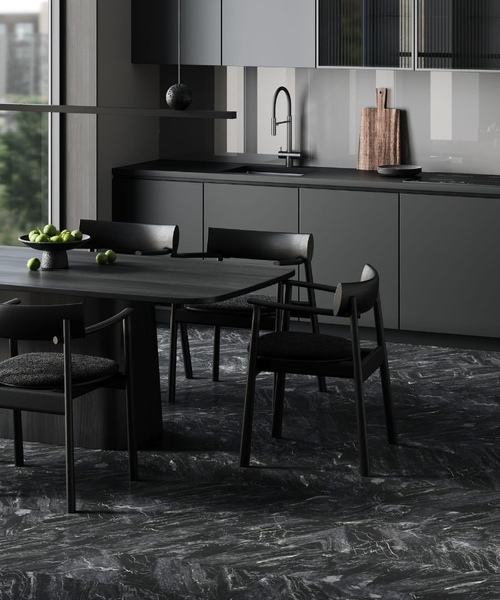 Кварц-виниловый пол Fargo Stone LVT Гранит Черный 1804-3